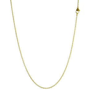 Gold Thin Cable Chain in 16