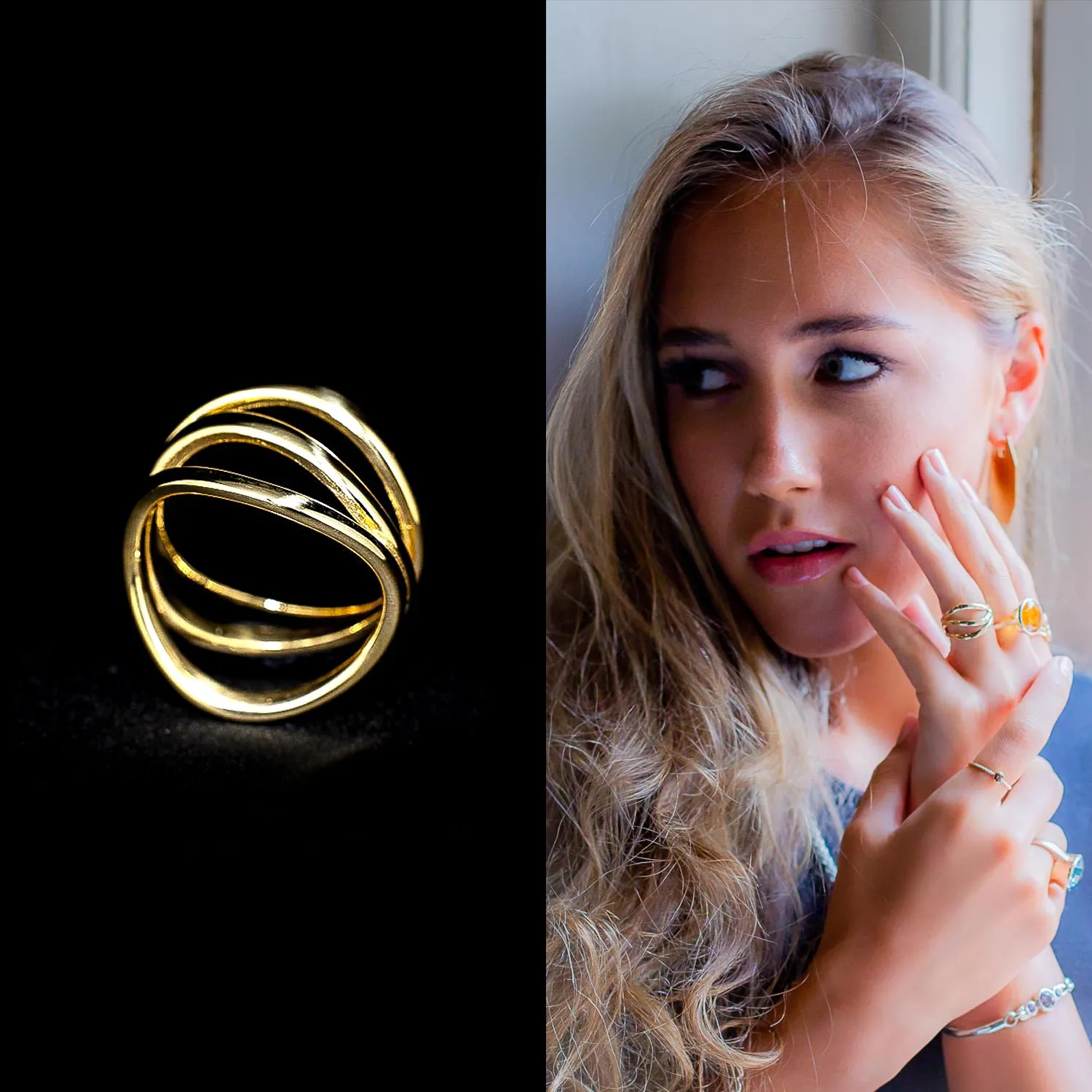 Golden Illusion Ring