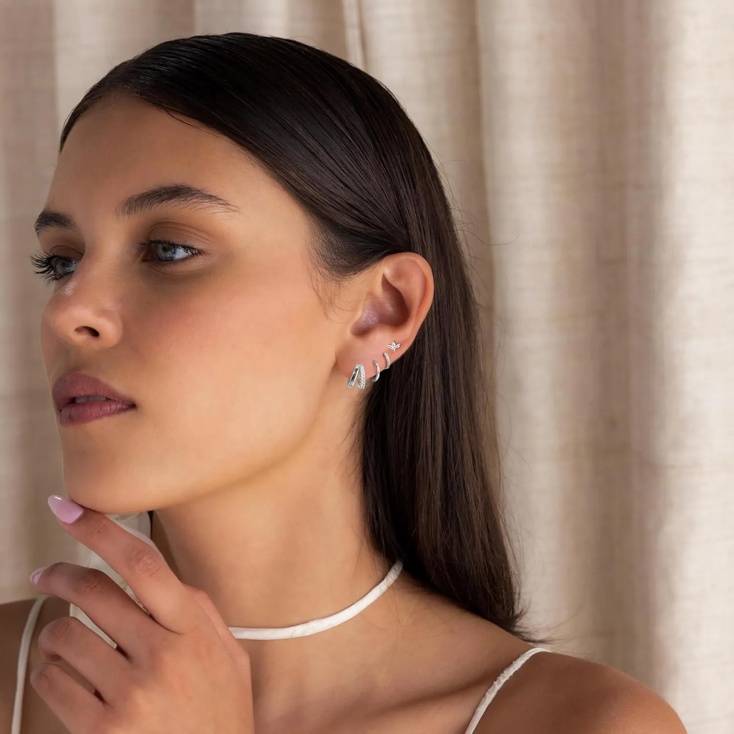 Gold/Silver Hypoallergenic Surgical Steel Earrings for Sensitive Ears,Gold Hoop Earrings Set for Women Dainty Stud Huggie Hoop Earring Set Trendy Lightweight Huggie Hoop Earrings Jewelry for Women