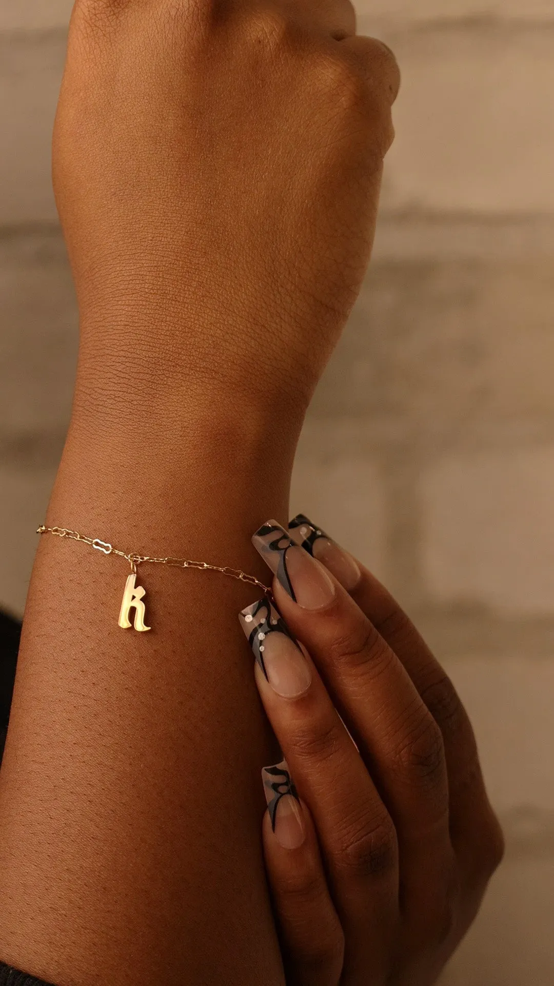 Gothic Letter Charm   Zia Bracelet
