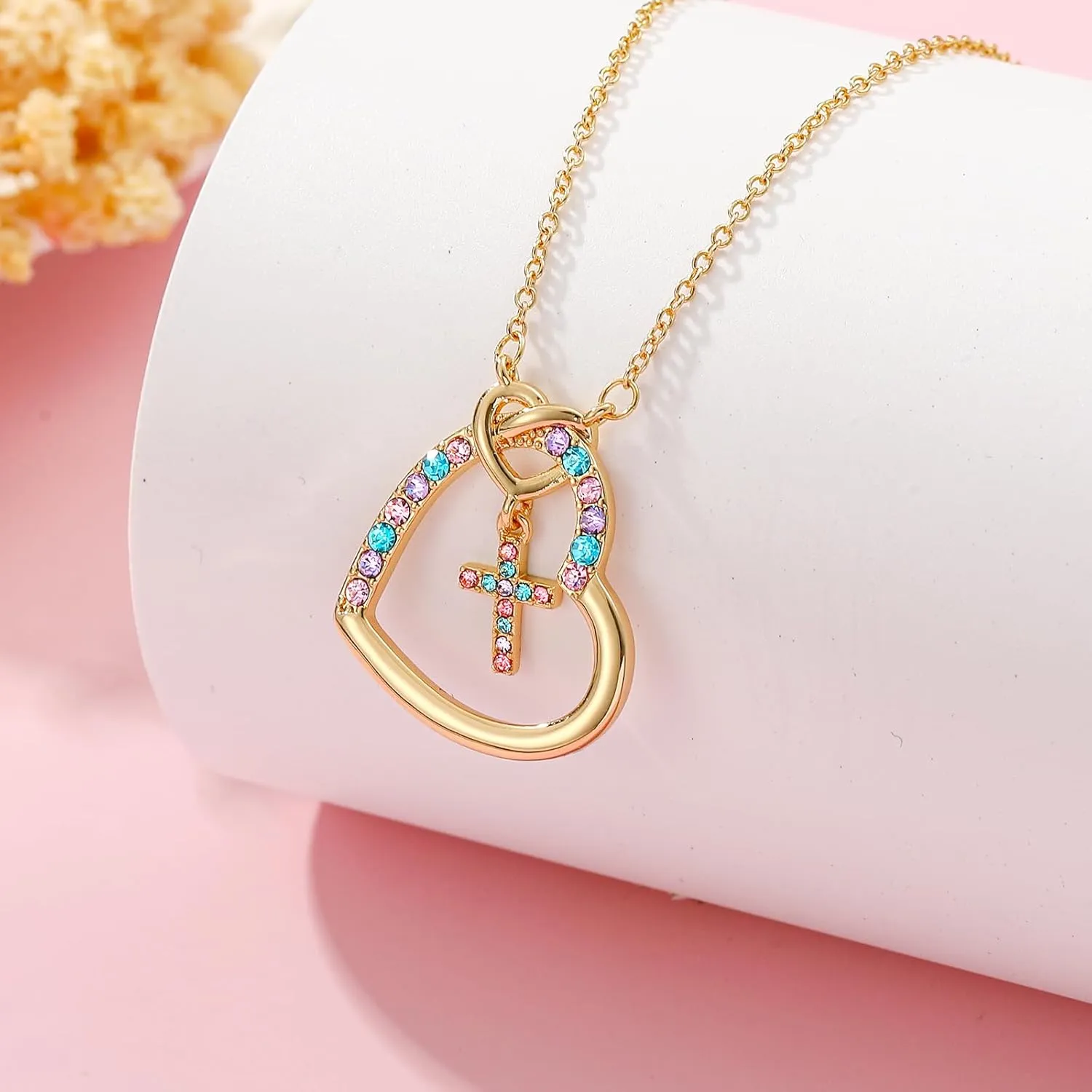Graduation Gifts for Her, Kindergarten Preschool 5th 8th High School Cross Necklaces for Girls Teens Women Jewelry