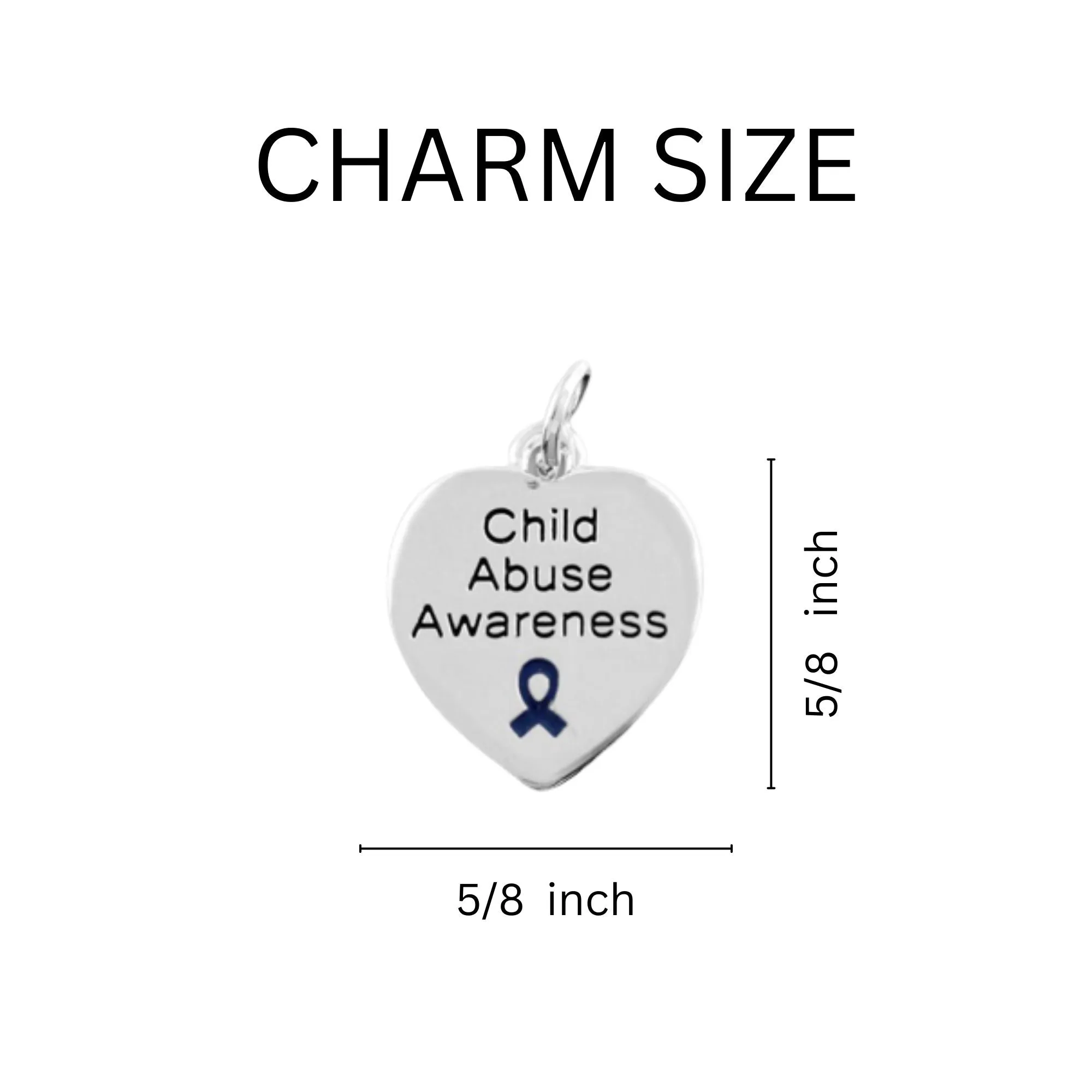 Heart Shaped Child Abuse Awareness Necklaces