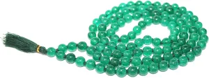 IndianStore4All 6mm 108 1 Green Jade Stone Beads Tibetan Buddhist Prayer Mala Necklace