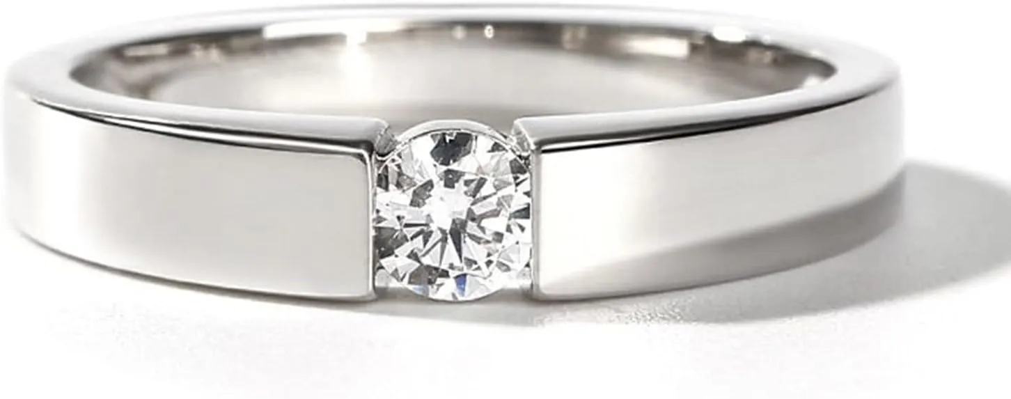 Jeulia Sterling Silver Couple Band for His and Her Round Cut Diamond Matching Anniversary Wedding Diamond rings Engraving Jewelry Set Valentine Day with Gift Box