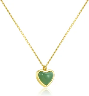 Joxevyia Carnelian Crystal Heart Necklace Raw Stone Healing Crystals Dainty Heart Gemstone Gold Pendant Necklace Anniversary Birthday Valentines Gift for Her