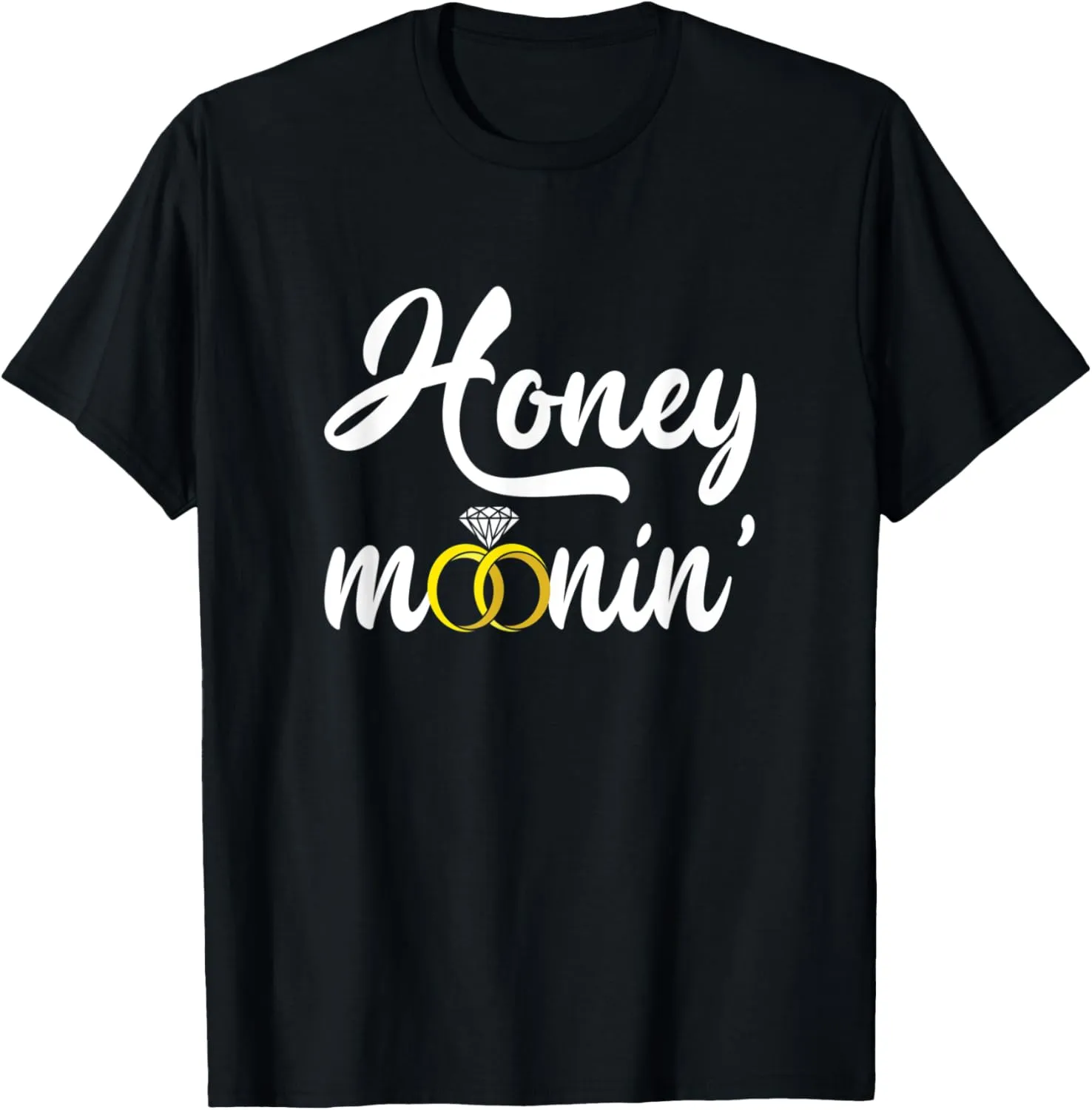 Just Married Wedding Ring Honeymoon Husband & Wife Couple T-Shirt