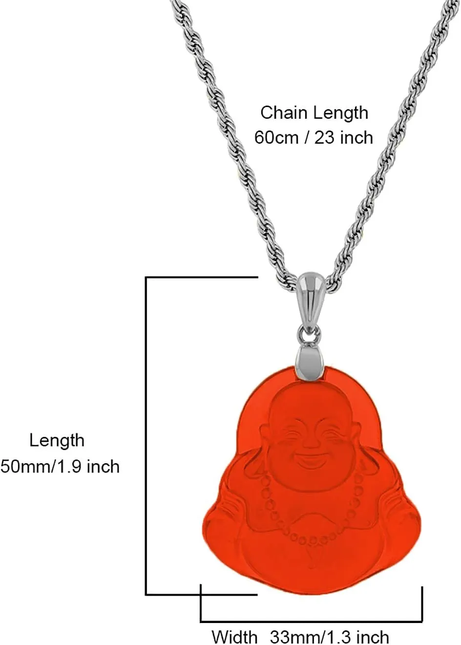 Laughing Buddha Red Jade Pendant Silver Necklace Rope Chain Genuine Certified Grade A Jadeite Jade Hand Crafted, Jade Necklace, 14k Laughing Jade Buddha necklace, Jade Medallion