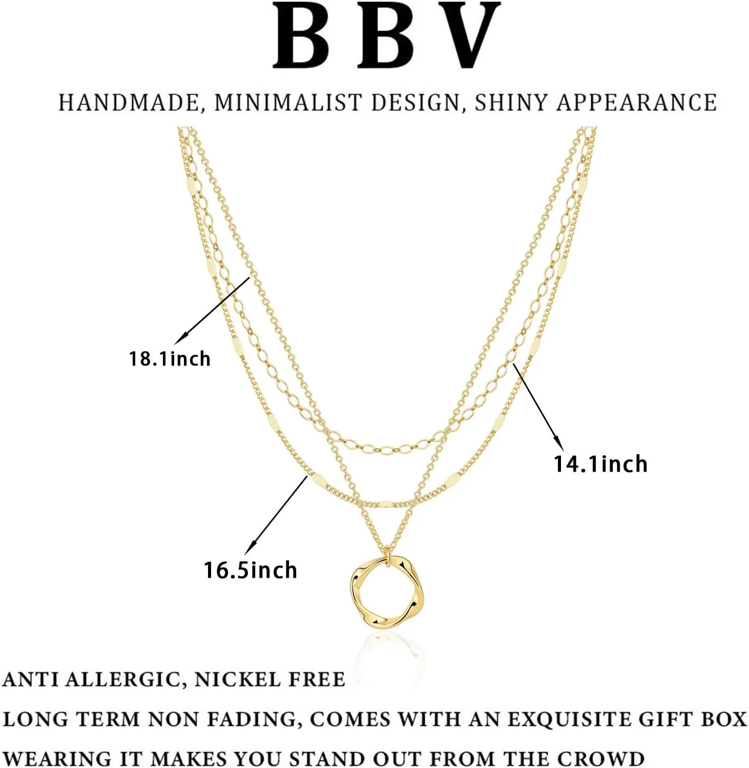 Layered Gold Necklaces for Women Stackable Dainty 14K Gold Plated Silver Chain Necklace Layering Cute Fashion Pendant Choker Necklaces Trendy Jewelry Set Gifts for Women