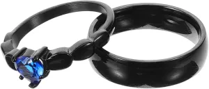 LIFKOME Matched Couple Ring Set Promise Rings for Her and Him Engagement Wedding Anniversary Present
