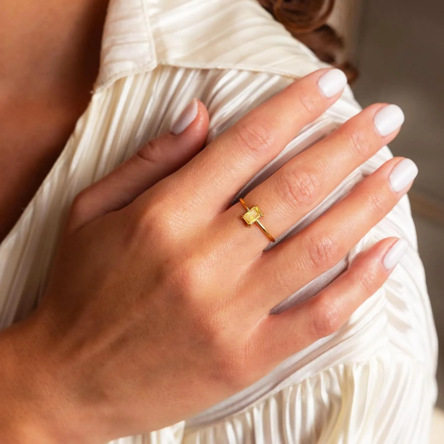Long tiantian Gold Birthstone Rings for Women Non Tarnish 14K Gold Plated Birthstone Ring Gold Emerald Rings for Birthday Gifts Trendy Stuff Dainty Birthstone Rings Personalized Jewelry Gifts