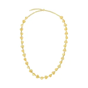 Long Yellow Gold Wings of Love Necklace