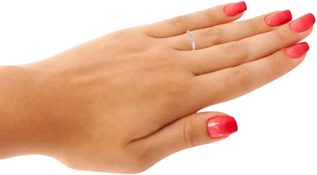 MauliJewels Womens's Hand-Engraved Engagement Wedding Band in 10k Yellow/Rose/White Solid Gold