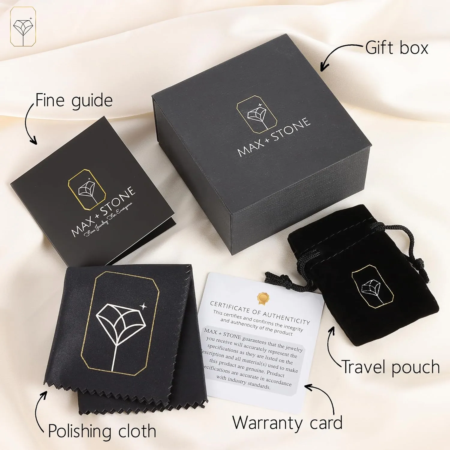 MAX   STONE 1.5 Carat Princess Cut Cubic Zirconia Solitaire Engagement Ring for Women in Solid 14k White or Yellow Gold 5.5 mm Square CZ Ring Size 5 to 9