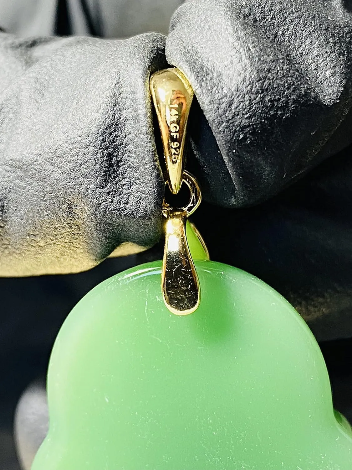 Men's Laughing Buddha Lime Green Jade 925 Pendant Necklace Rope Chain Genuine Certified Grade A Jadeite Jade Hand Crafted, Jade Necklace, 14k Gold Filled Laughing Jade Buddha Necklace, Jade Medallion