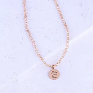 MICRO GEMSTONE NECKLACE - AMBER CRYSTAL