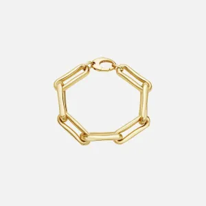 Milano Elongated Chunky Pinched Link Bracelet