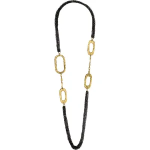 Mixed metal station necklace