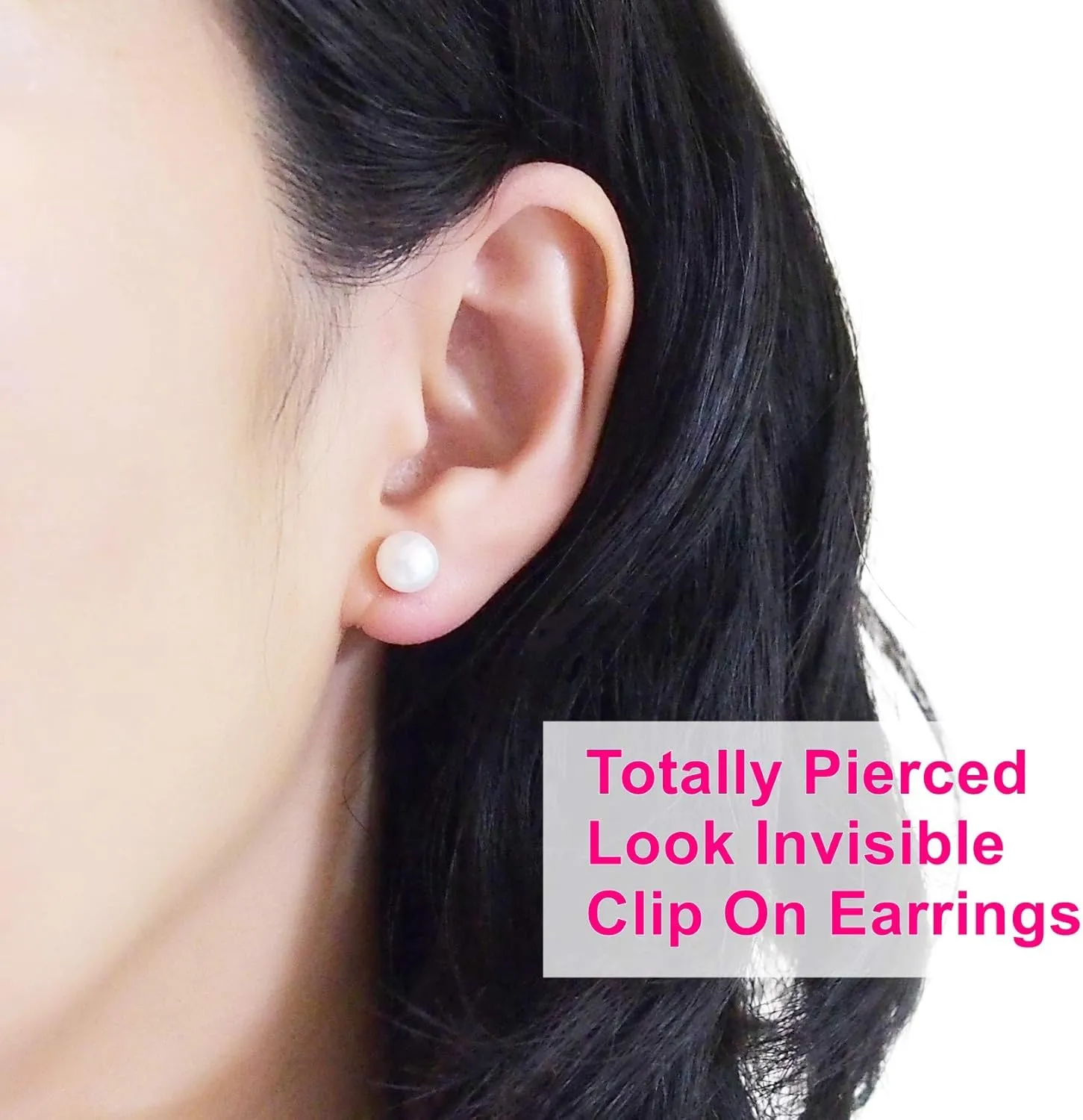 Miyabi Grace Grade AAA Freshwater Pearl Invisible Clip On Stud Earrings Non Pierced White Pink Black Orange Pearl Clip Earrings for Women