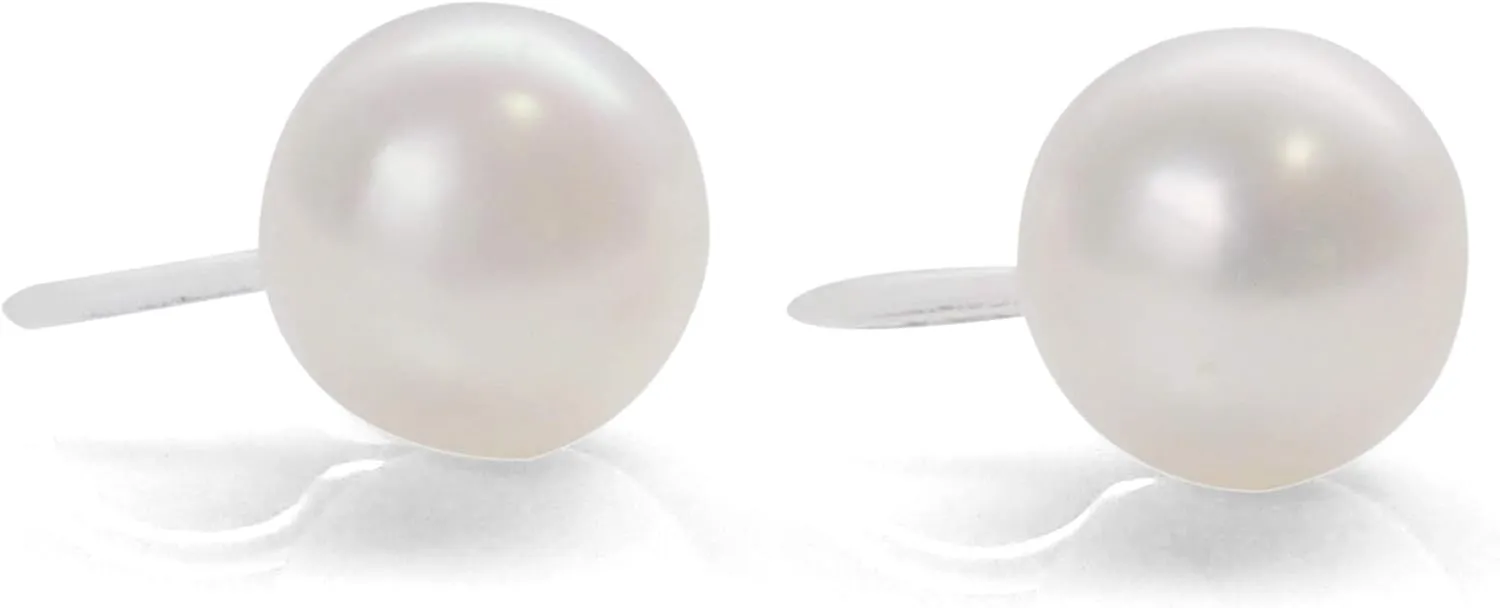 Miyabi Grace Grade AAA Freshwater Pearl Invisible Clip On Stud Earrings Non Pierced White Pink Black Orange Pearl Clip Earrings for Women