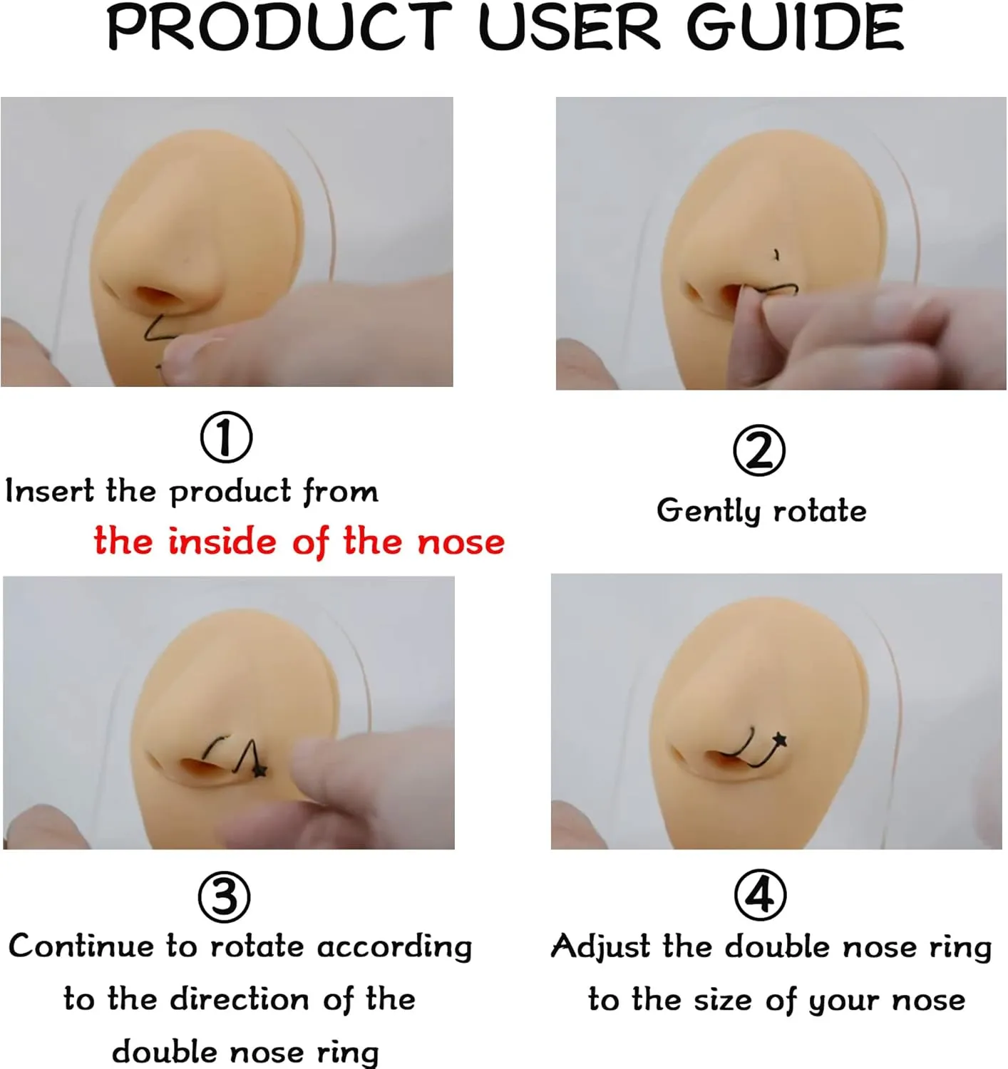 MJust 12Pcs Double Hoop Earrings for Single Piercing for Women Stainless Steel Twisted Hoop Earrings Star Peal CZ Butterfly Double Hoop Nose Ring