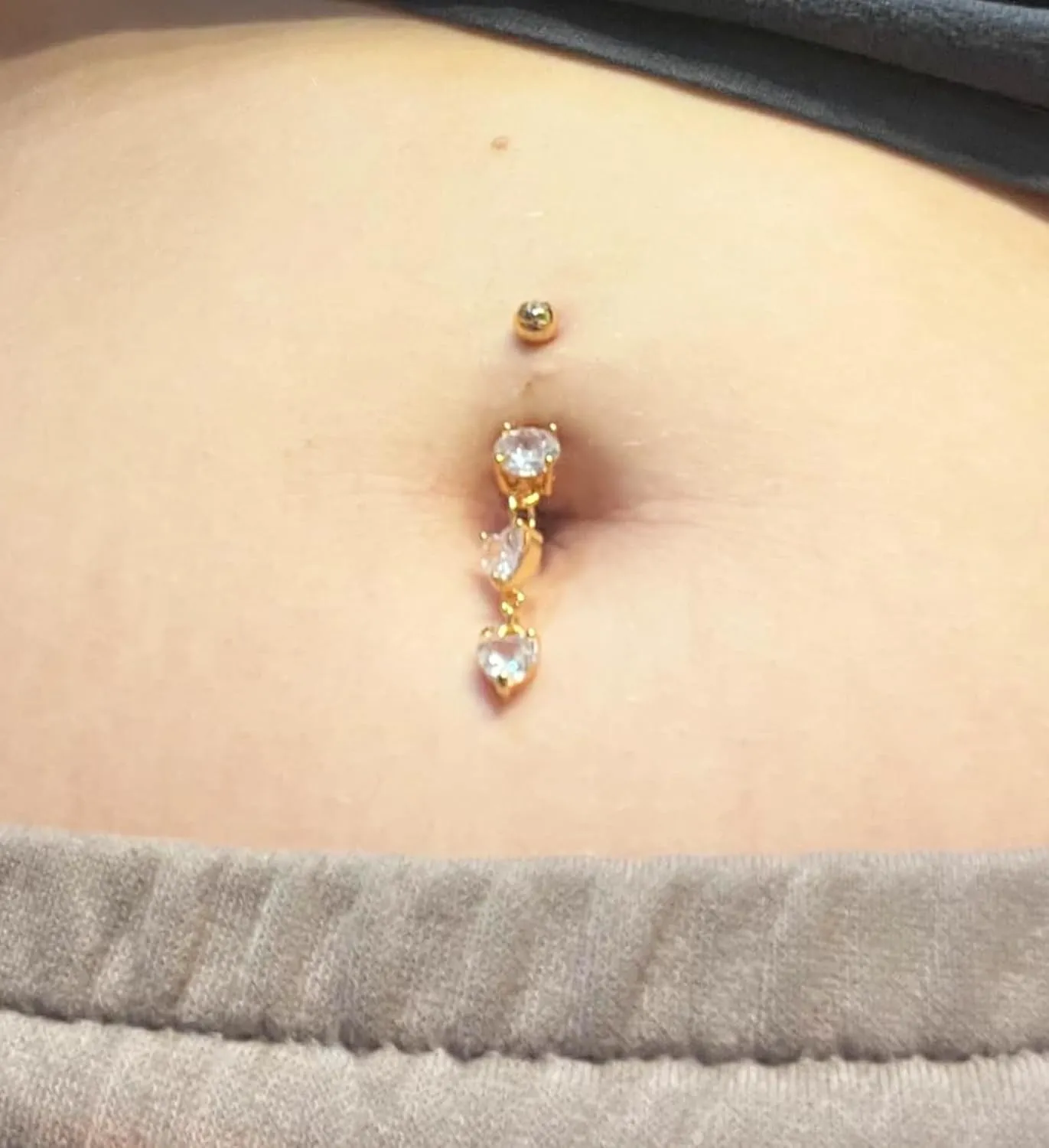 MODRSA Belly Jewellery Piercing - Belly Button Rings with silver & Pink Pearl Navel Opener