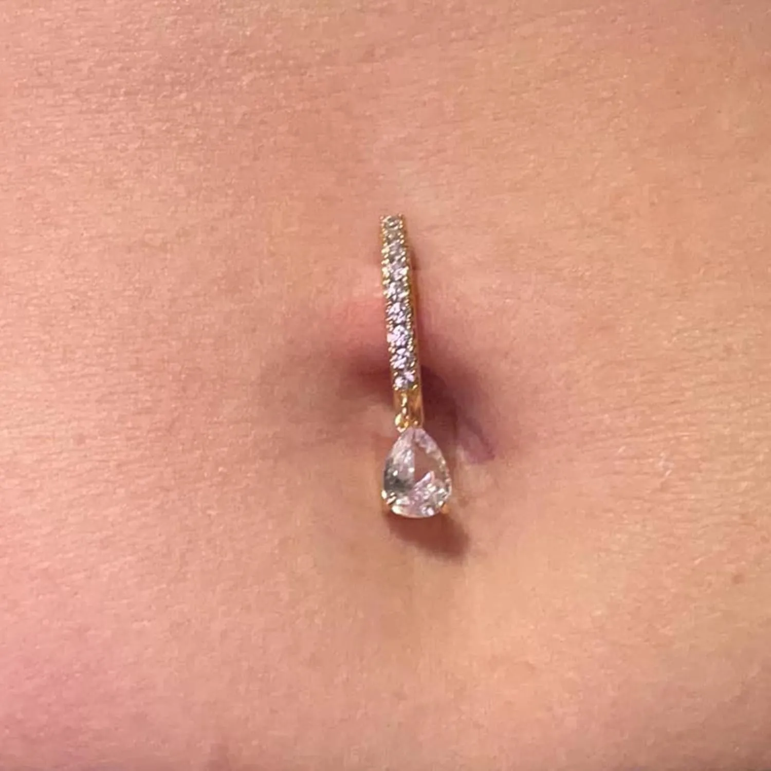 MODRSA Belly Jewellery Piercing - Belly Button Rings with silver & Pink Pearl Navel Opener