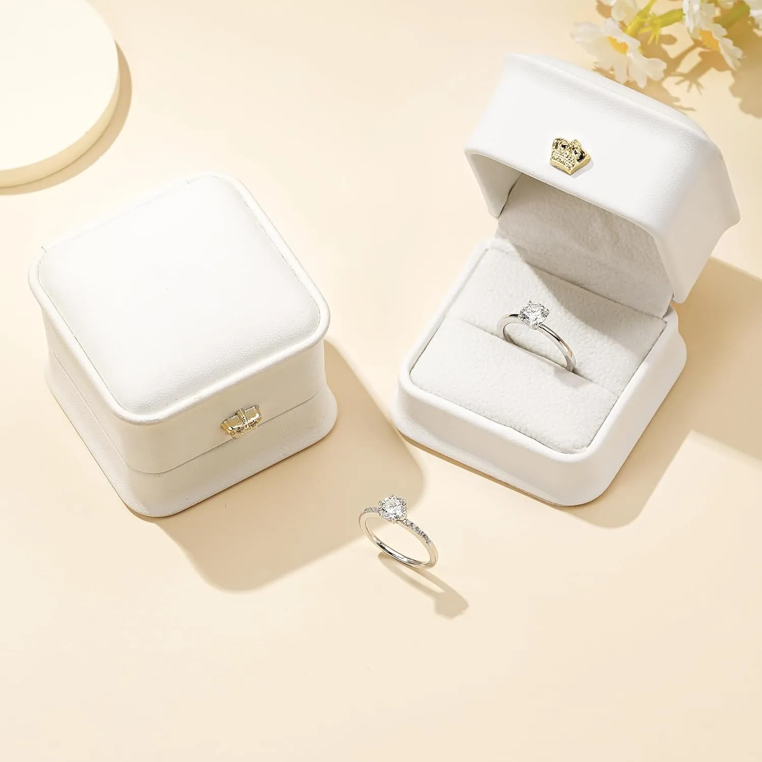 Moissanite Rings for Women - 1-3ct Round D Color VVS1 Clarity S925 Sterling Silver Lab Created Diamond Engagement Rings 6 Prong Knife Edge Moissanite Solitaire Rings for Women Wife Gifts