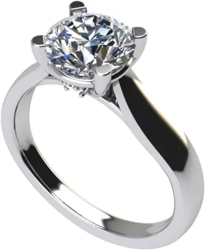 NANA Jewels 1to4ct Simulated Diamond Engagement ring Round-Princess-Cushion-Asscher Solitaire Lucita Cz & Silver