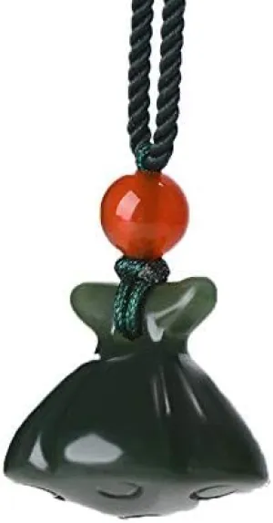 Natural Hetian Jade Pendant Necklace Nephrite Lotus Seedpod Pendant Men Women Necklace Pendant Jade Jewelry