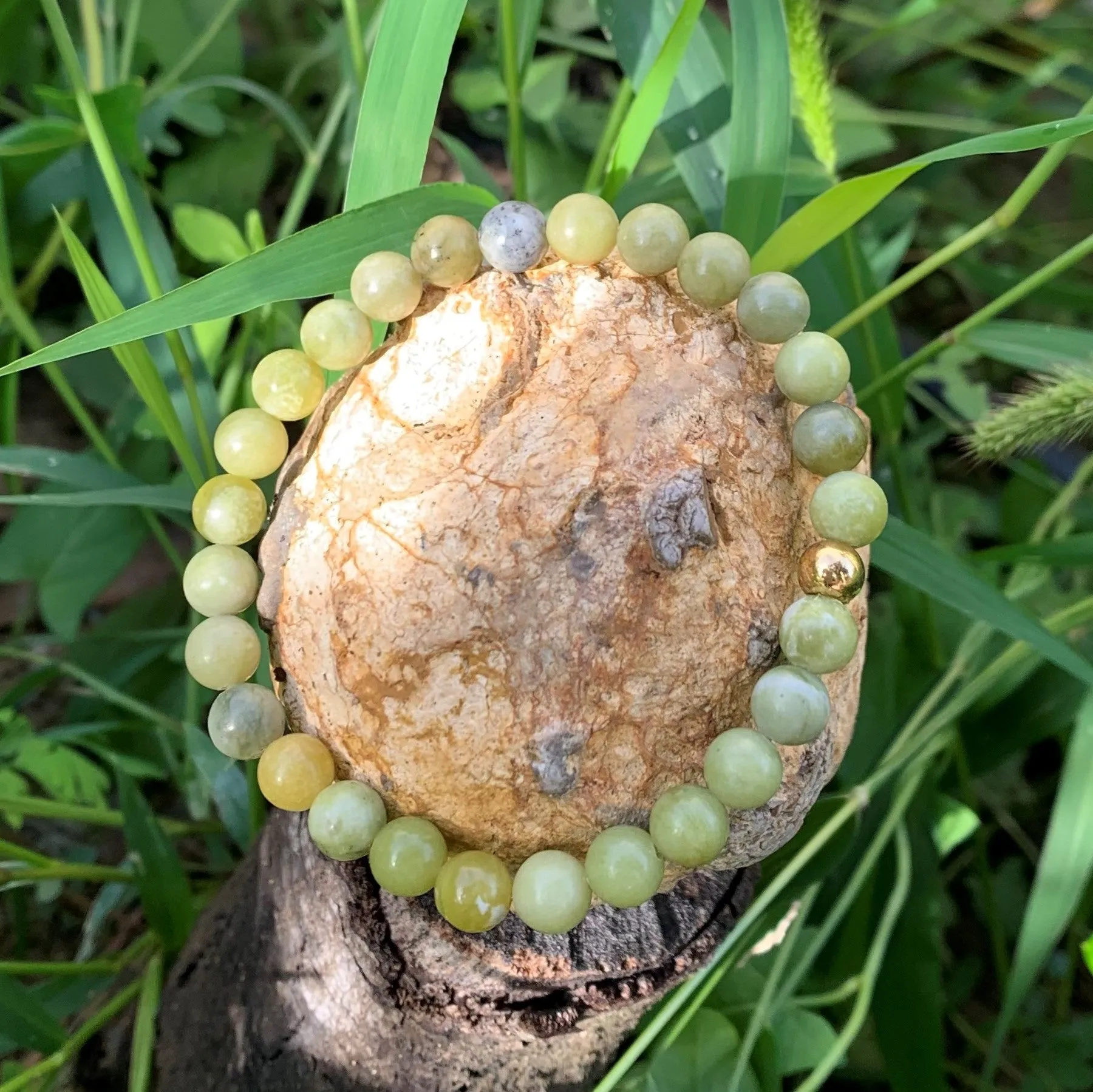Natural peridot bracelet