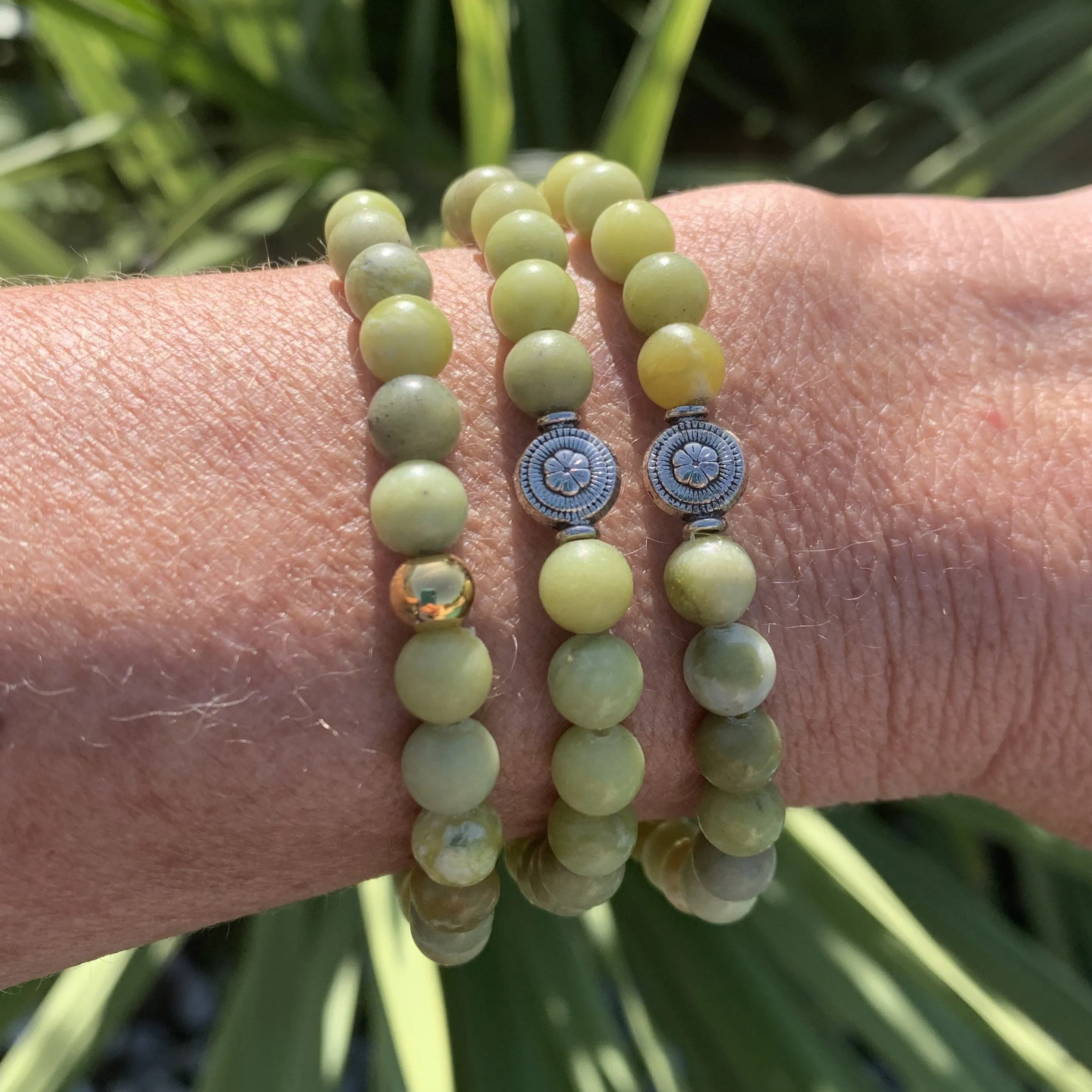 Natural peridot bracelet