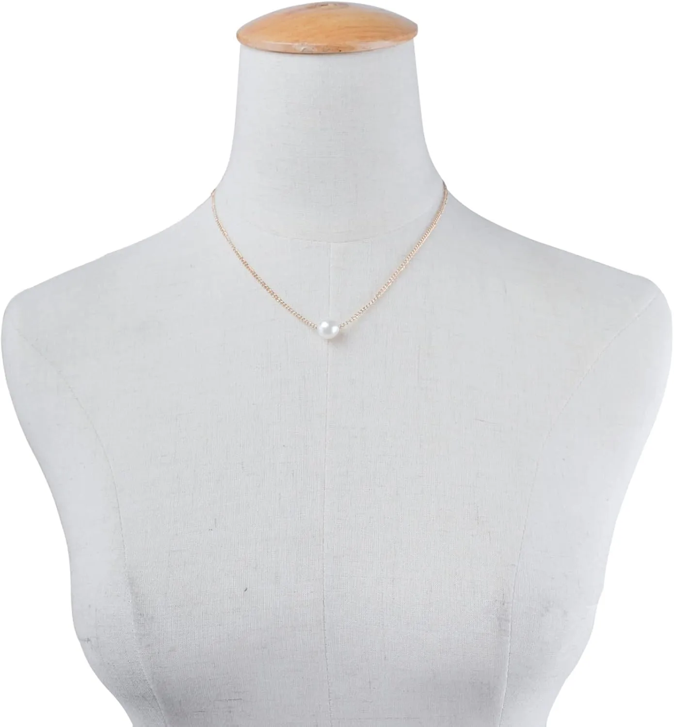 Necklace for Women Simple, Layered Necklaces for Women Pearl Pendant Chain Necklaces Jewelry for Women and Girl, 1 Piece
