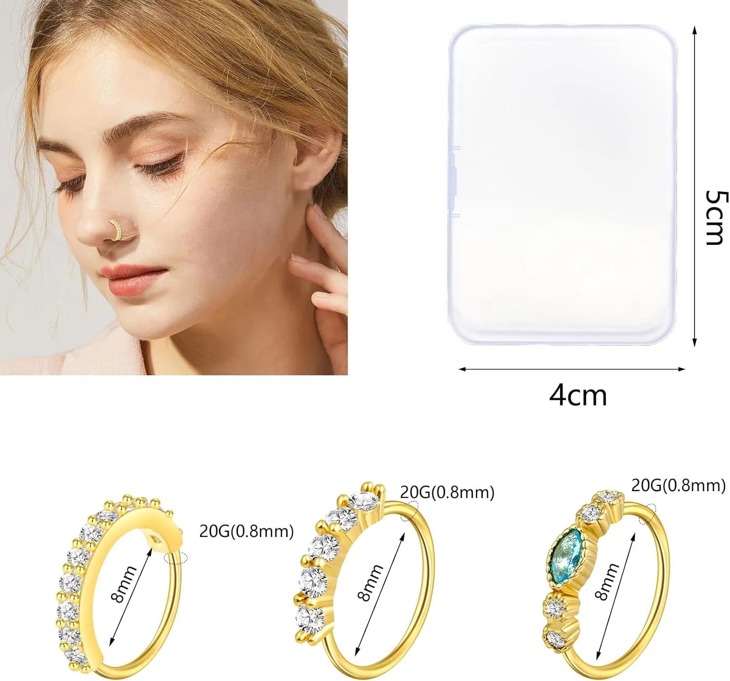ONESING 27-60 Pcs Nose Rings for Women Nose Piercing Jewelry Silver Nose Rings Studs 20G Surgical Nose Rings Hoops Nose Rings L Shaped Studs Screw Stainless Steel Nose Piercings for Women Men