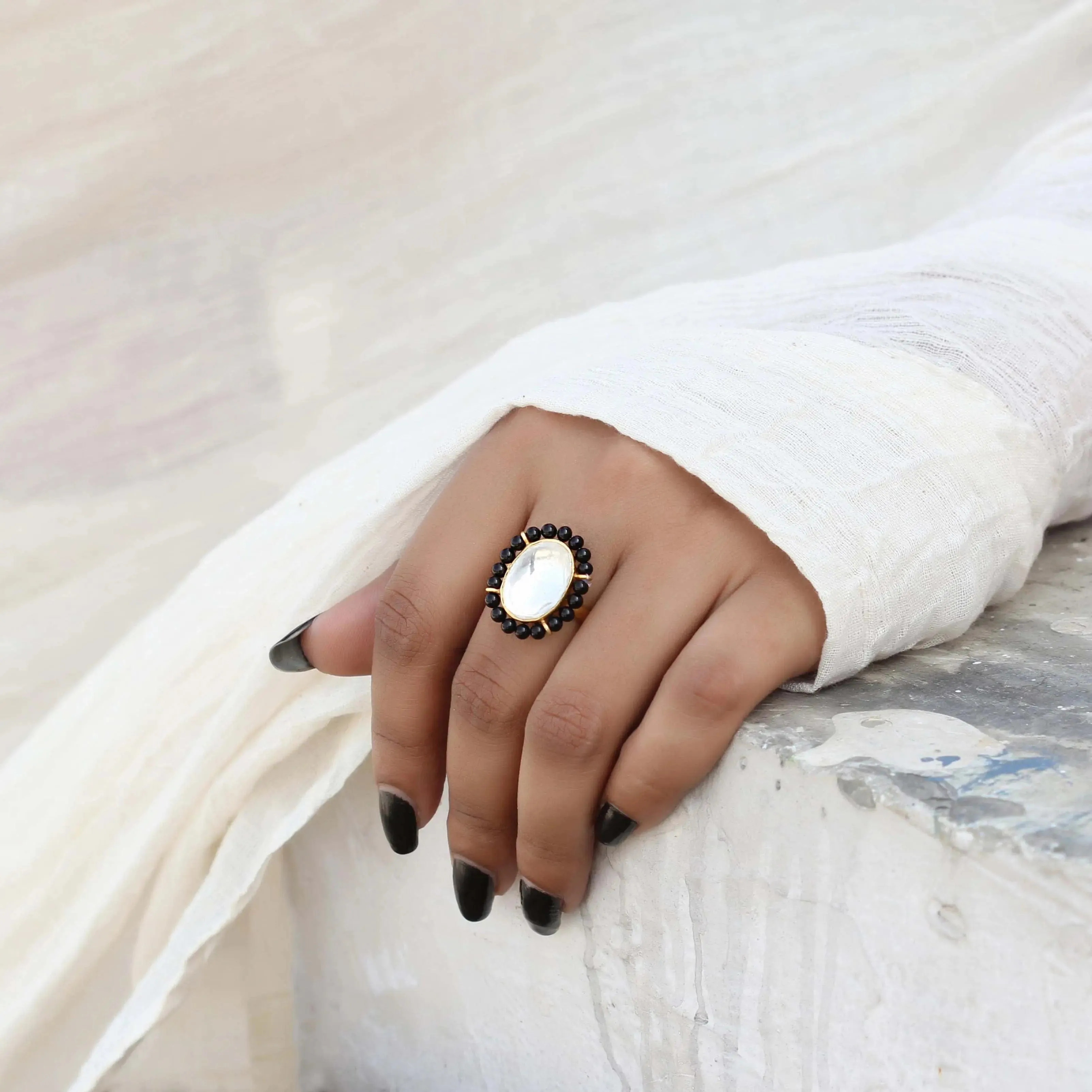 Oval Subtle Mangalsutra Ring