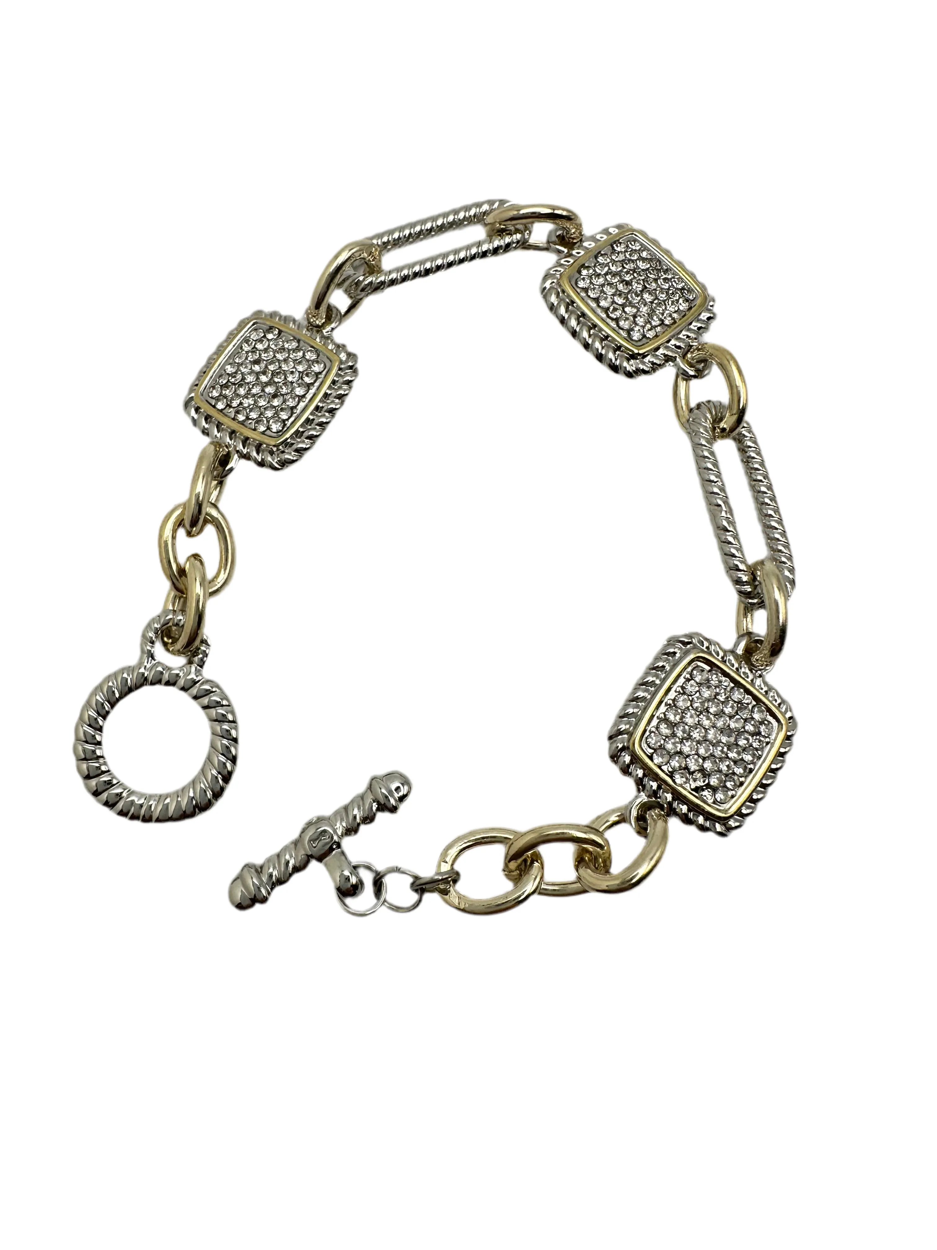 Pave Station Link Bracelet