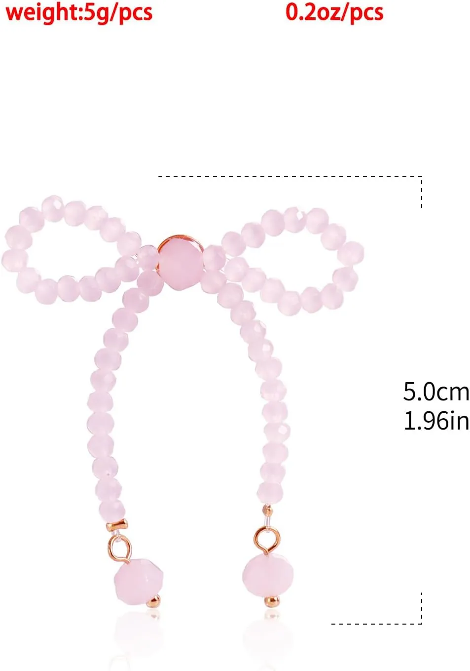 Pearl & Crystal Bow Knot Tassel Dangle Earrings - Dainty Gold Bow Ribbon Stud Earrings for Women