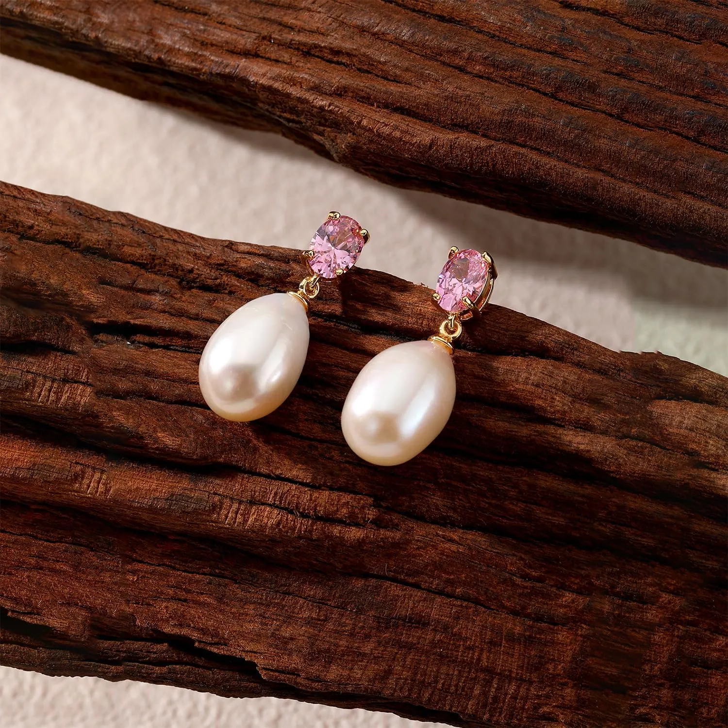 Pearl Drop Earrings Cubic Zirconia Stone Simulated Diamond Earrings for Prom, Bridesmaids, Birthday Women Jewelry
