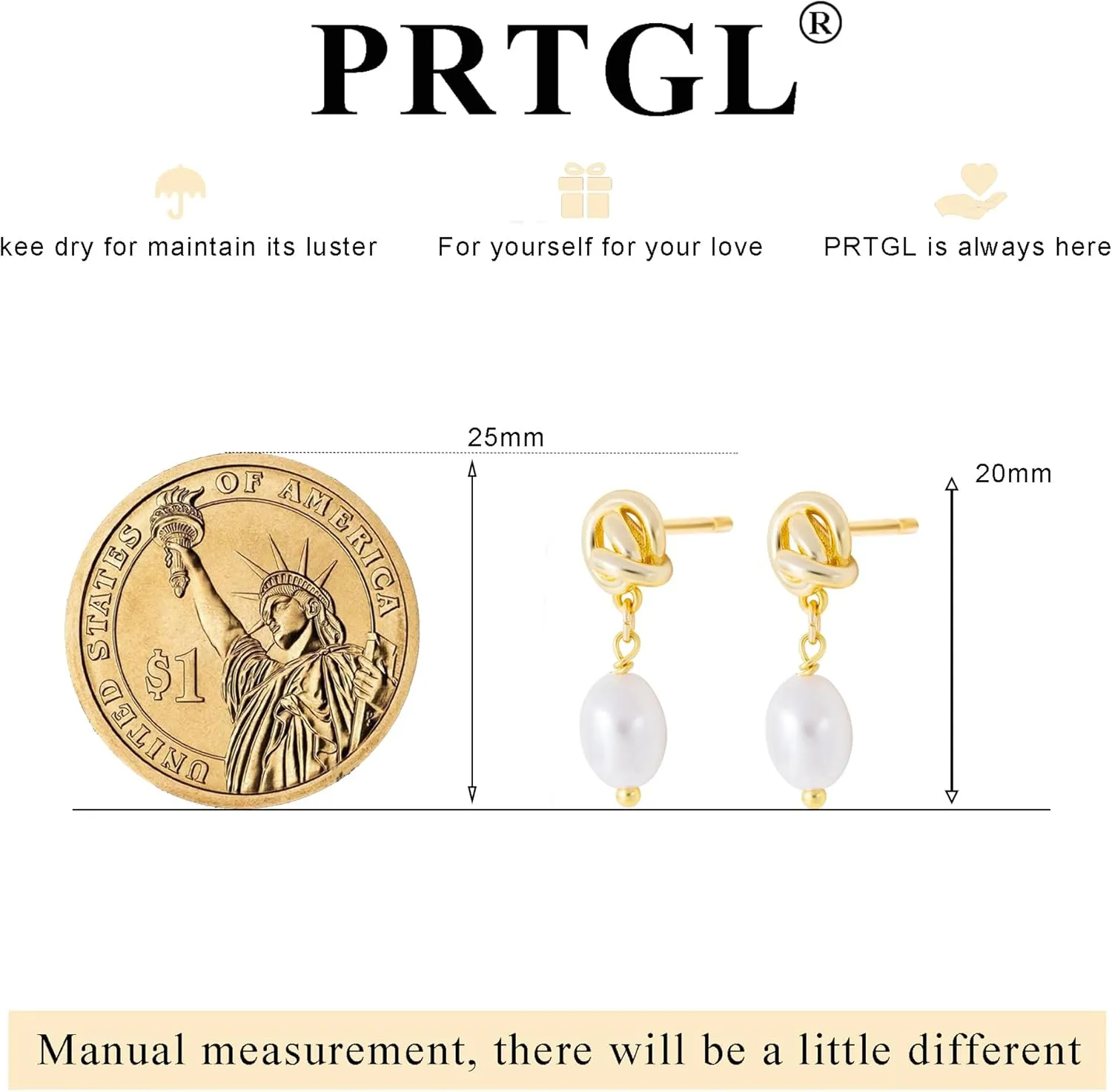 Pearl Earrings: 14k Gold-plated Dainty Pearl Drop Dangle Huggie Hoop Earrings for Women
