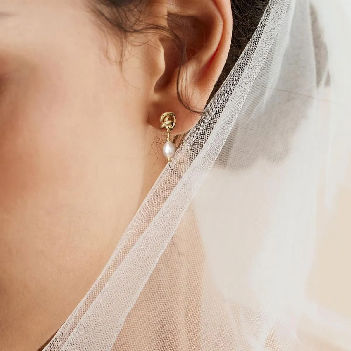 Pearl Earrings: 14k Gold-plated Dainty Pearl Drop Dangle Huggie Hoop Earrings for Women