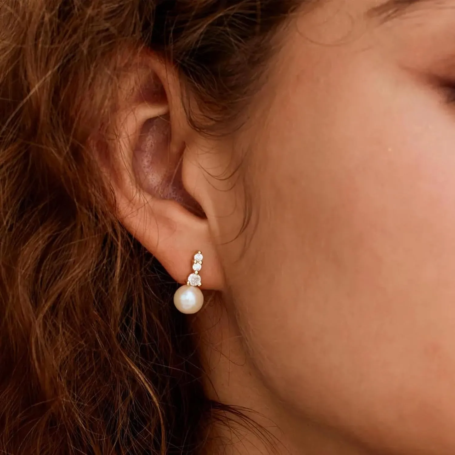 Pearl Earrings for Women Trendy Pearl Dangle Earrings Cute Stud Earrings Wedding Jewelry Birthday Gifts for Women