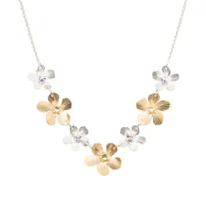 Plumeria Classic Necklace in Silver   Gold
