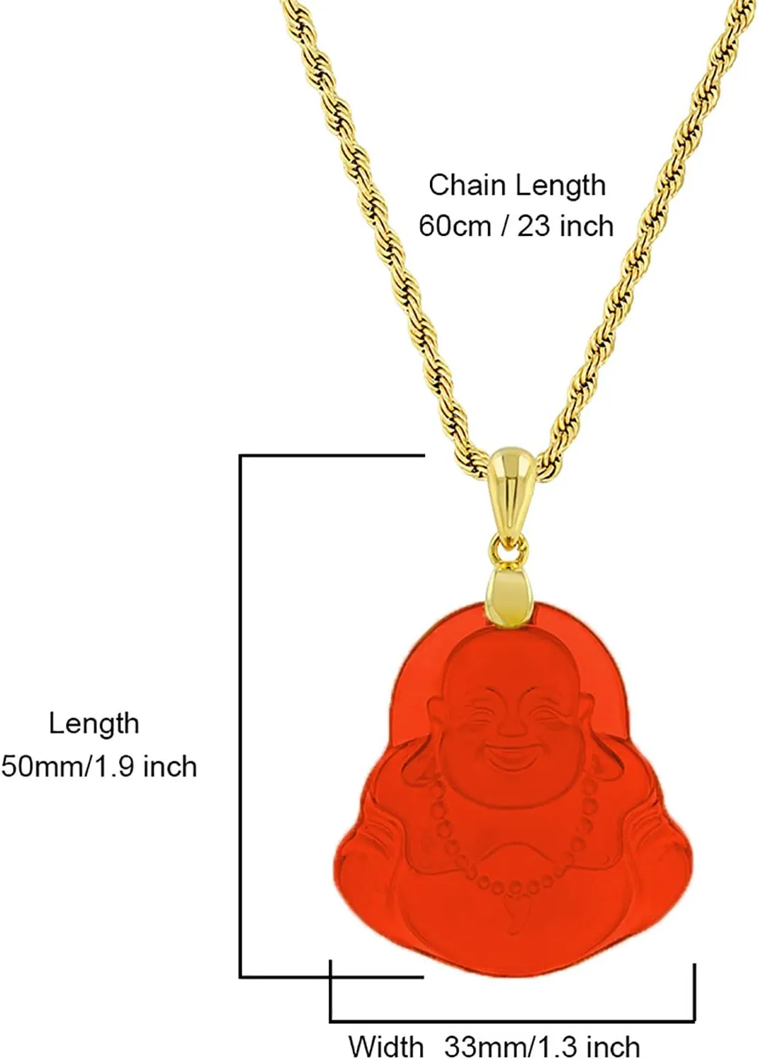 Red Jade Laughing Buddha Good Luck Pendant Necklace Rope Chain Genuine Certified Grade A Jadeite Jade Hand Crafted, Jade Neckalce, 14k Gold Filled Laughing Jade Buddha necklace, Jade Medallion
