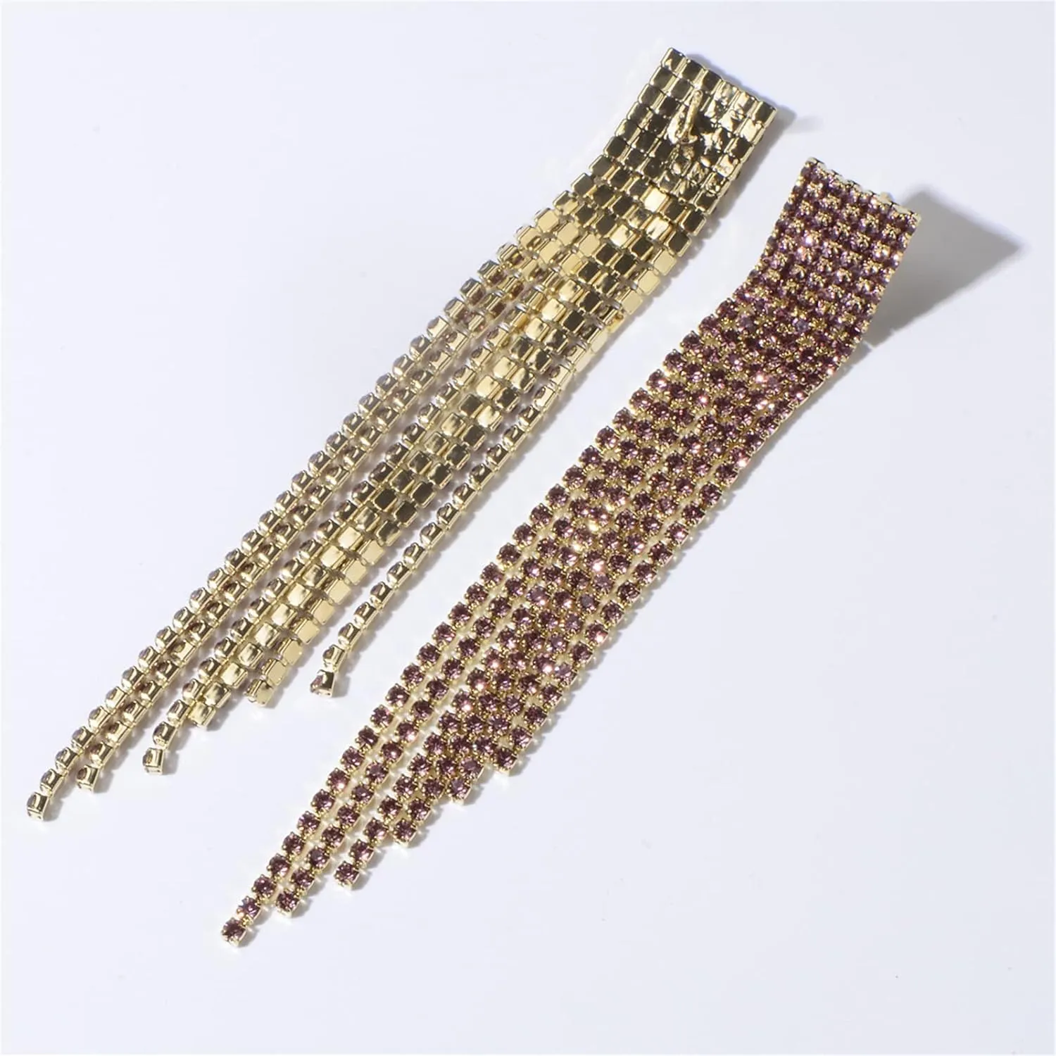 Rhinestone Long Tassel Dangle Earrings for Women.Crystal Chandelier Drop Earrings Dangling Chain Statement Earring Fashion Jewelry Gifts for Women