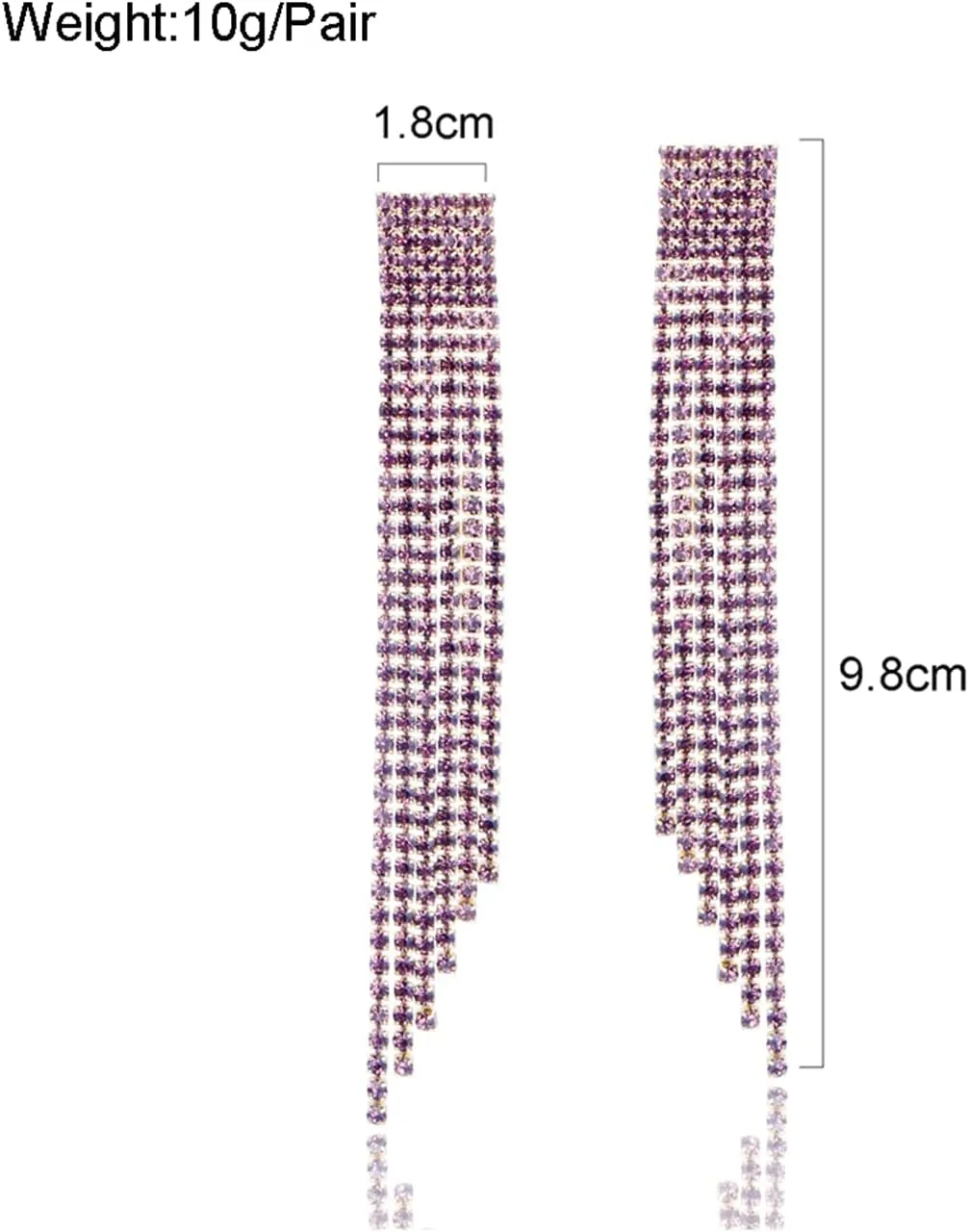 Rhinestone Long Tassel Dangle Earrings for Women.Crystal Chandelier Drop Earrings Dangling Chain Statement Earring Fashion Jewelry Gifts for Women