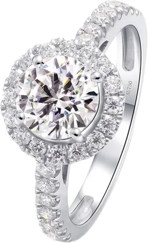 Ring Women, 18Kt Gold Ring Moissanite Stackable Knuckle for Women bff Auntie Engagement Jewelry