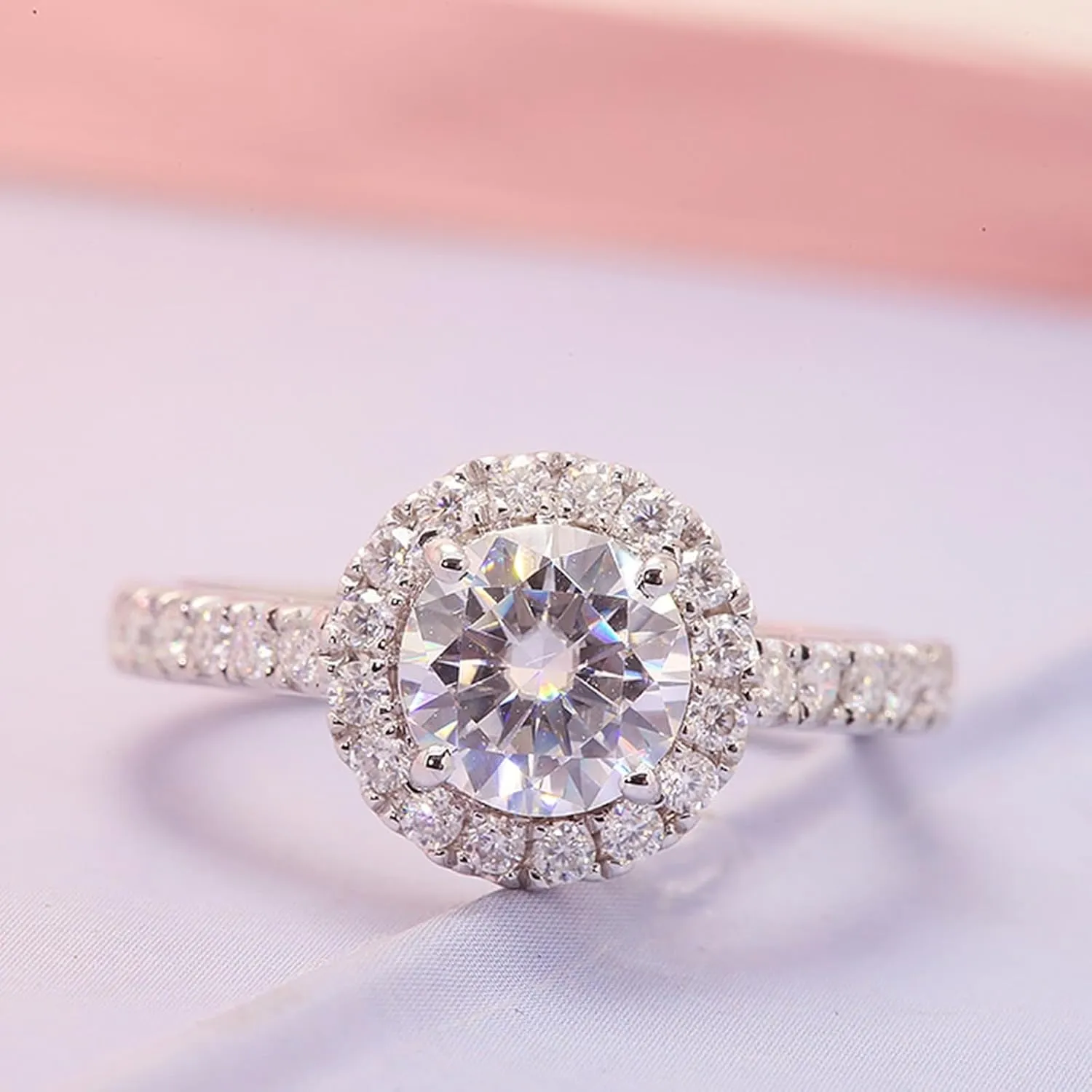 Ring Women, 18Kt Gold Ring Moissanite Stackable Knuckle for Women bff Auntie Engagement Jewelry