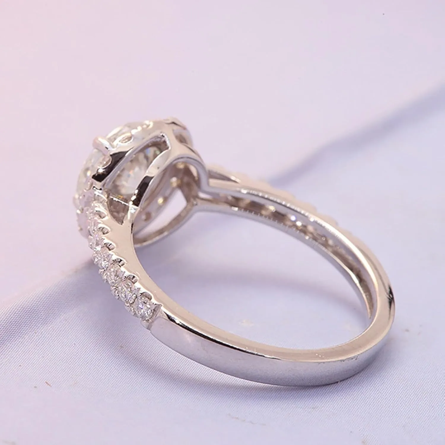 Ring Women, 18Kt Gold Ring Moissanite Stackable Knuckle for Women bff Auntie Engagement Jewelry