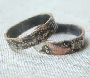 Rings for Couples I Love You Matching Promise Rings Silver and Copper Wedding Bands Sets for Him and Her with Box
