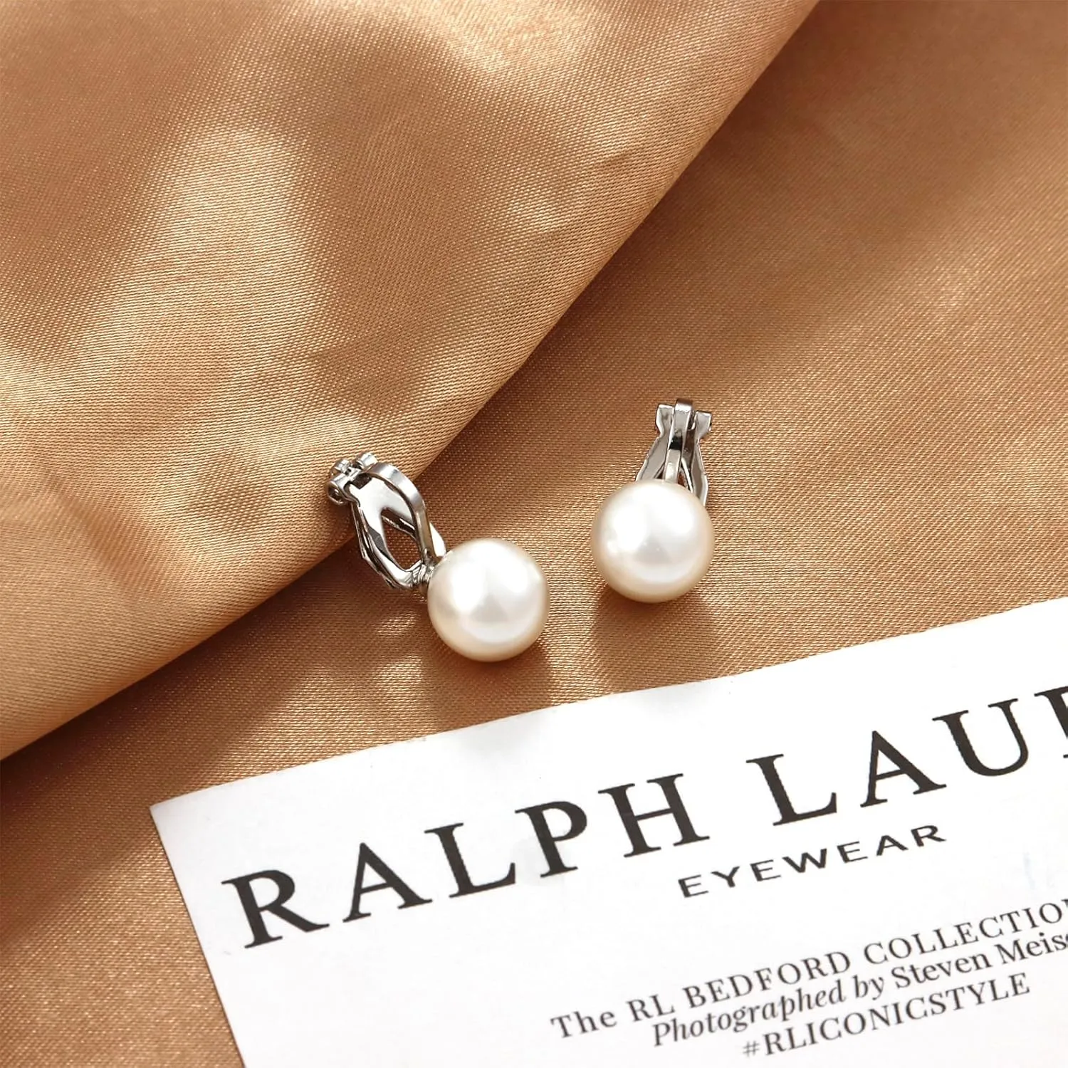 Ritach Clip on Earrings for Women 14K Gold Silver Plated Pearl Earrings Minimalist Jewelry for Women