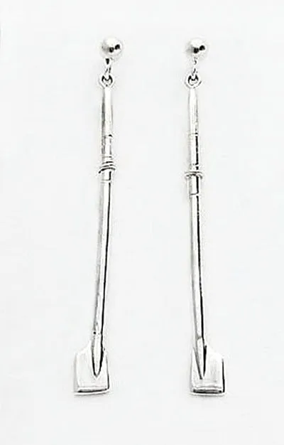 Rowing Oars Hanging on Ball Posts Earrings
